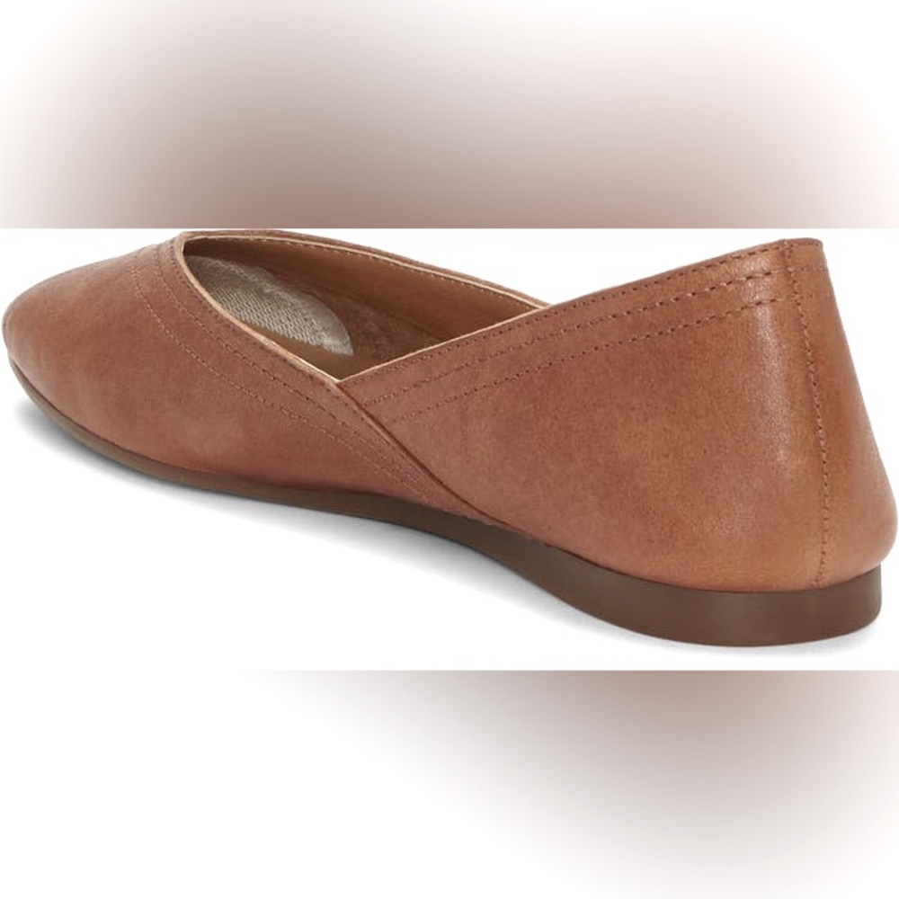 NWT Lucky Brand Leather Alba Skimmer Flats in Umber (Sable Brown) Size 9 1/2 9.5 - Picture 6 of 9